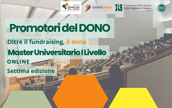 Tre attività chiave del Master Promotori del Dono
